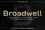Broadwell Distressed Font, a Sans Serif Font by Parker Creative (Thumbnail 1 of 6)