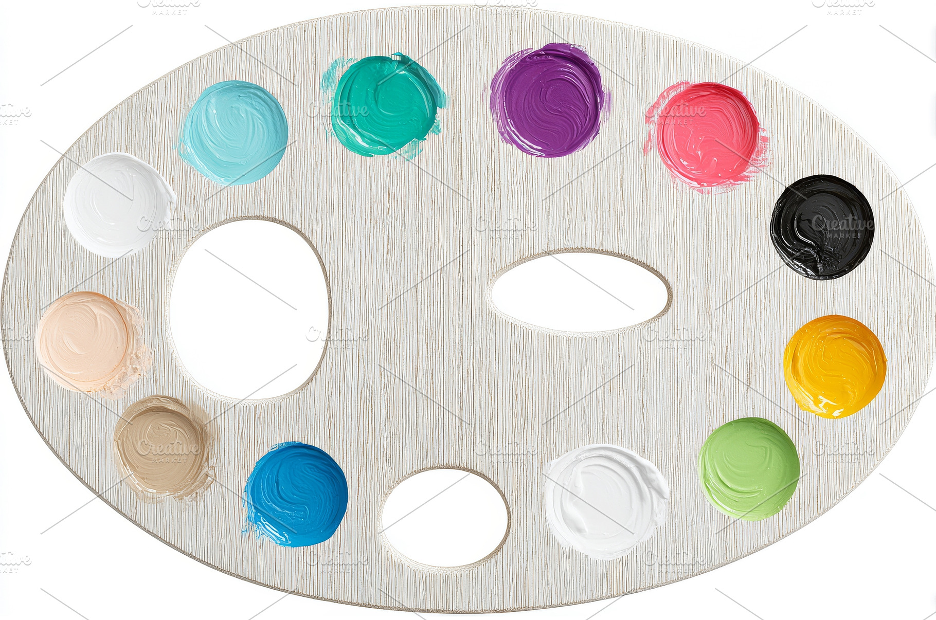 A paint palette featuring an, an Abstract Photo by ZinetroN