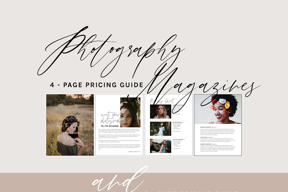 2 Photographer Pricing Guides Bundle, a Magazine Template by molly ho studio (Photo 2 of 8)