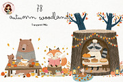 Storybook Autumn Woodland PNG, an Animal Illustration by Nicolle's Colorful Art (Thumbnail 1 of 6)