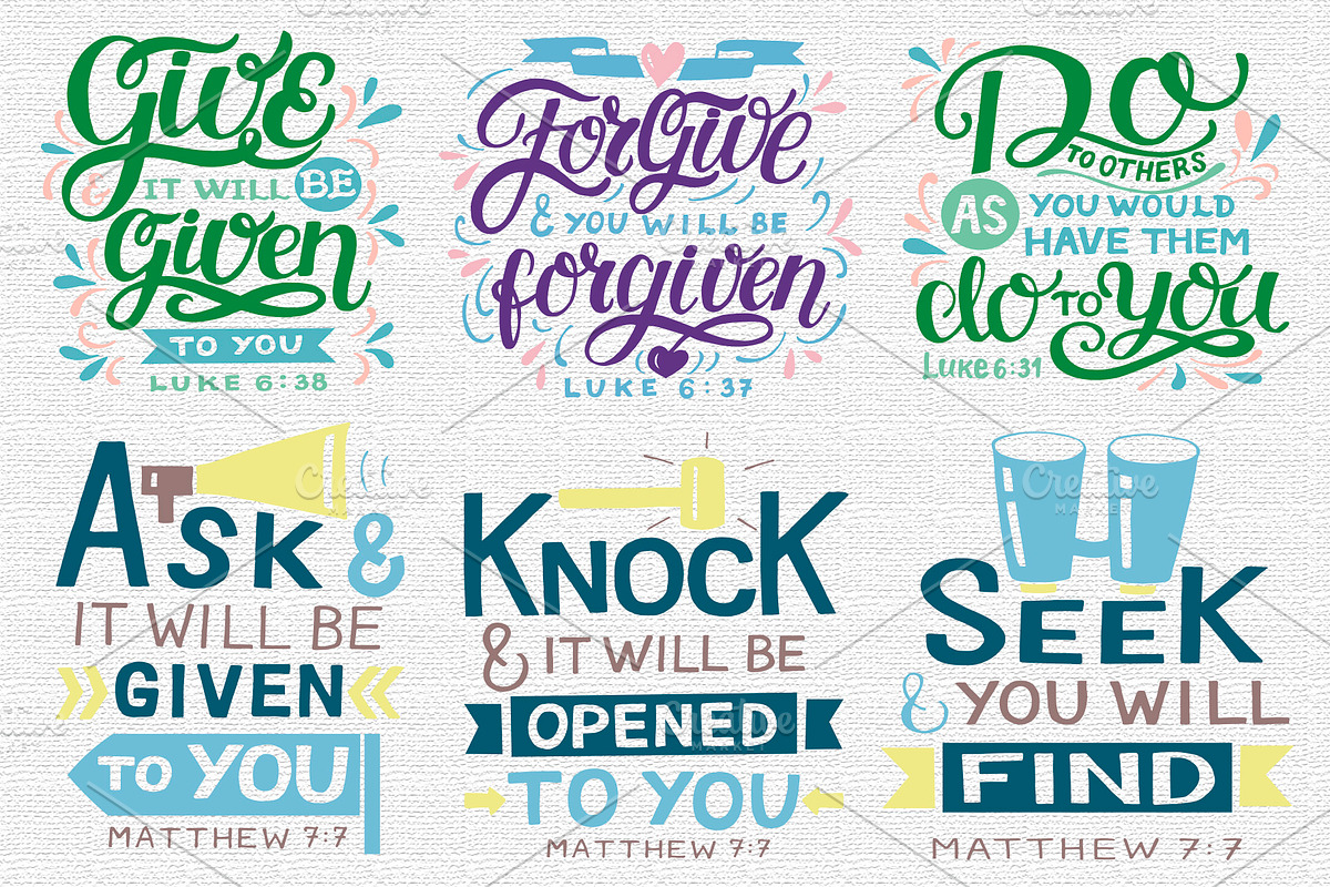 BUNDLE 64 BIBLE VERSES, an Illustration by Ola-la-la (Photo 7 of 12)
