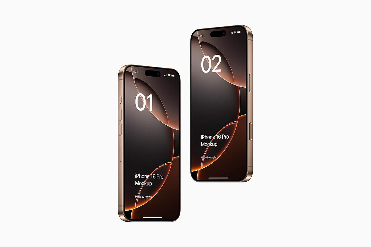 iPhone 16 Pro - 24 Mockups Scenes, an iPhone Mockup by Asylab (Photo 53 of 58)
