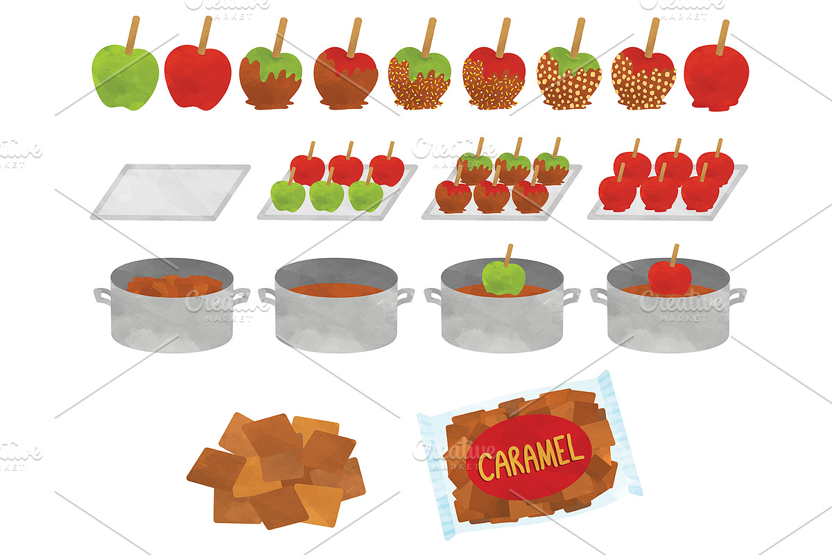 Candy Apples Clipart, a Food Illustration by SugarPickle Clip Art (Photo 2 of 3)