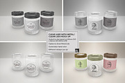 Jars with Metal /Clear Lids Mockup, a Packaging Mockup by INCDesign (Thumbnail 5 of 13)