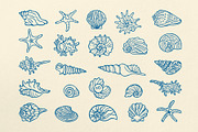 Marine Vector Art Set 120 Sea Life, a Decorative Illustration by Neliakott ♥ (Thumbnail 5 of 12)