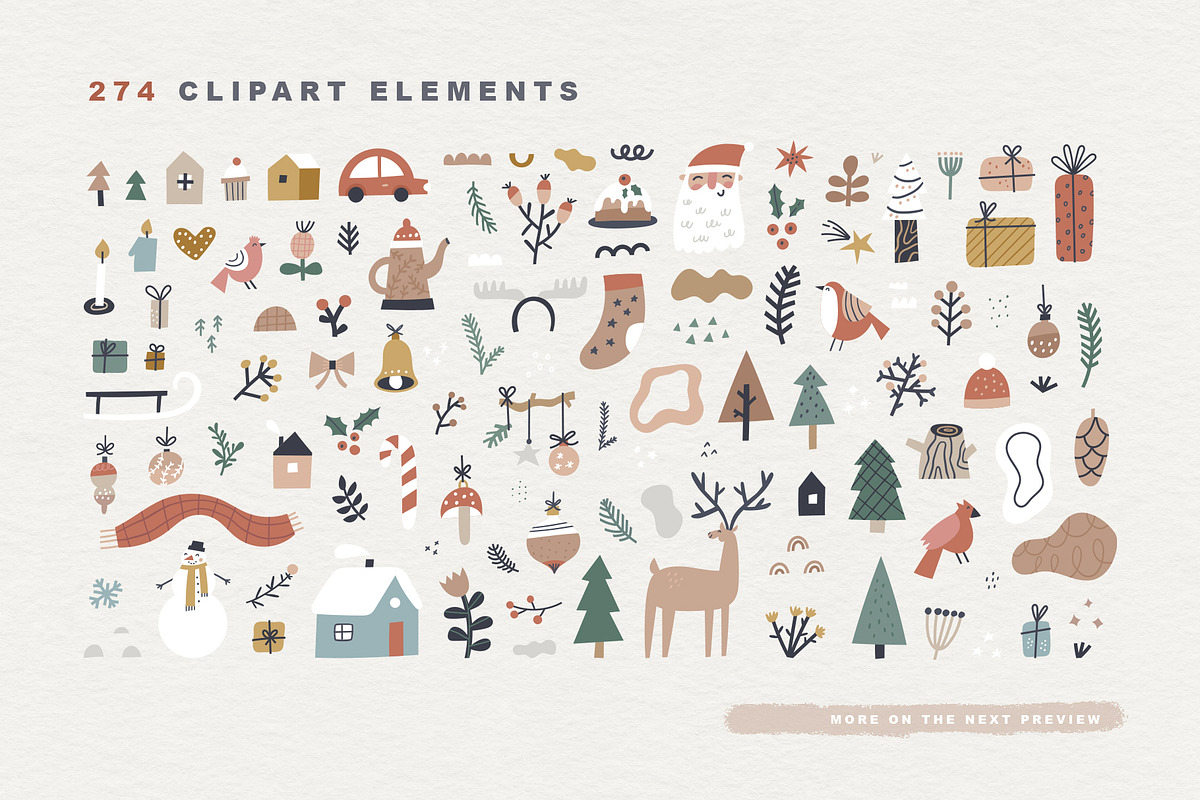 Scandi Christmas: map & card creator, a Decorative Illustration by Olia (Photo 2 of 19)