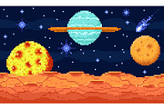 Pixel space landscape. View from, a Texture Illustration by YummyBuum (Thumbnail 1 of 3)