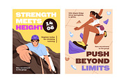 People rock climbing, bouldering set, a Sport Illustration by PaperTrident (Thumbnail 9 of 9)