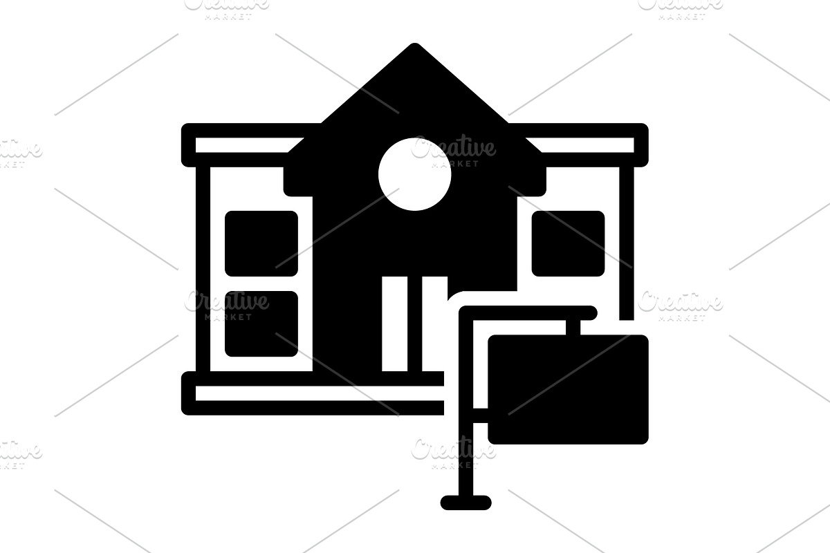 Rental apartment solid icon, a Solid Icon by Creative priyanka