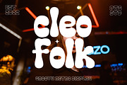 Cleo Folk | Groovy Retro Display, a Serif Font by Pentagonistudio (Thumbnail 1 of 12)
