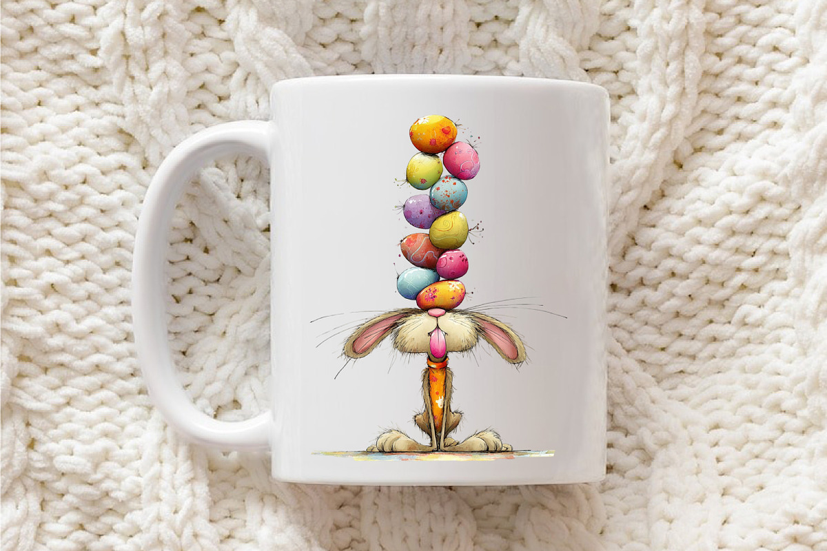 Whimsical Easter Bunny Clipart, an Illustration by OK Design (Photo 6 of 6)