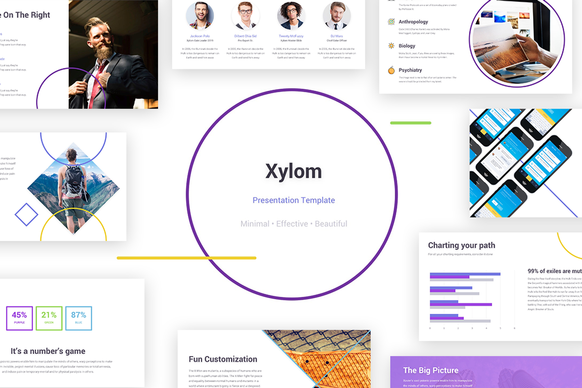 Xylom Clean PowerPoint Template, a Presentation Template by Projectile (Photo 1 of 8)