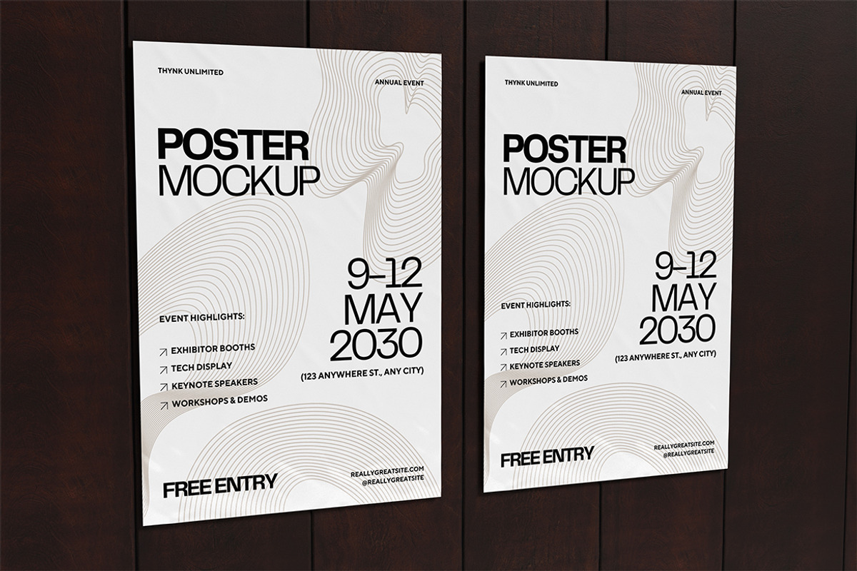 Poster Mockup, a Product Mockup by HanaSaka_Studio (Photo 3 of 4)