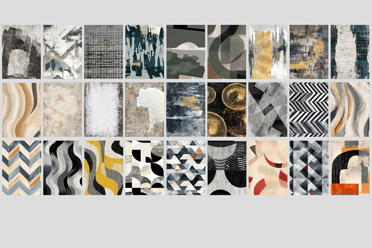 Abstract painting art set prints, a Decorative Illustration by Muzi pear studio (Photo 10 of 12)