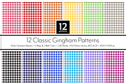 12 Classic Gingham Patterns, a Pattern Graphic by catherine.hubert (Thumbnail 1 of 3)