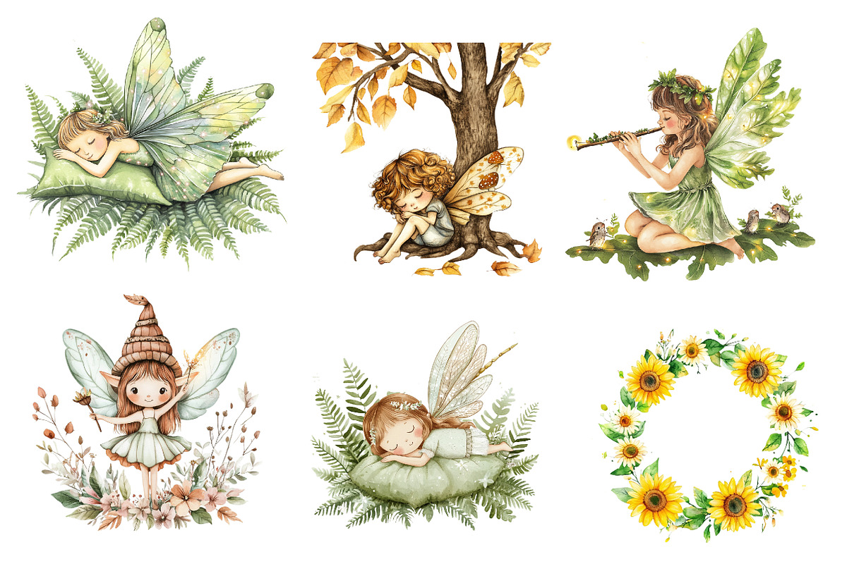 Boho Woodland Fairy Sublimation png, an Illustration by CreationArt (Photo 4 of 5)