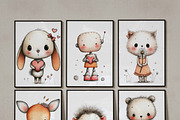 Whimsical Doodle Valentine Animals, an Illustration by one-touch (Thumbnail 6 of 19)