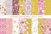 Vintage seamless floral patterns, a Pattern Graphic by Jermolina Mockups (Thumbnail 3 of 8)