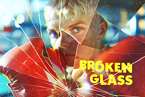 Smashed Glass Pieces Photo Effect