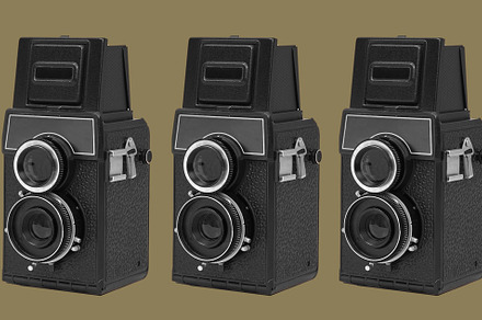 retro medium format cameras, web banner, a Photo by Nito
