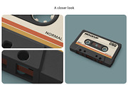 Vintage Cassette Tape Mockup Set, an Advertising Mockup by Country4k (Thumbnail 4 of 4)