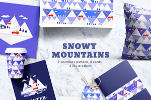 Winter Pattern, Illustrations, Cards
