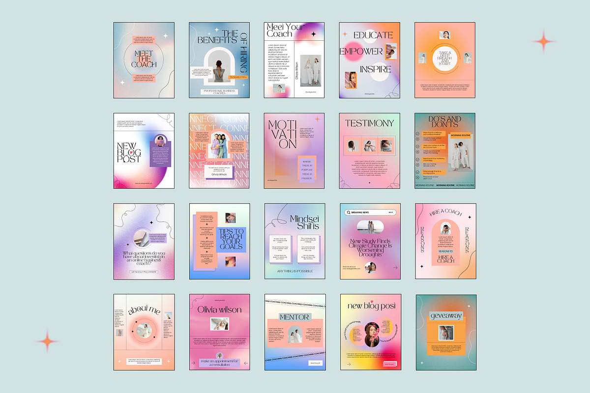 GLOW – Gradient Instagram Templates, a Templates & Theme by GothicStudio (Photo 9 of 9)