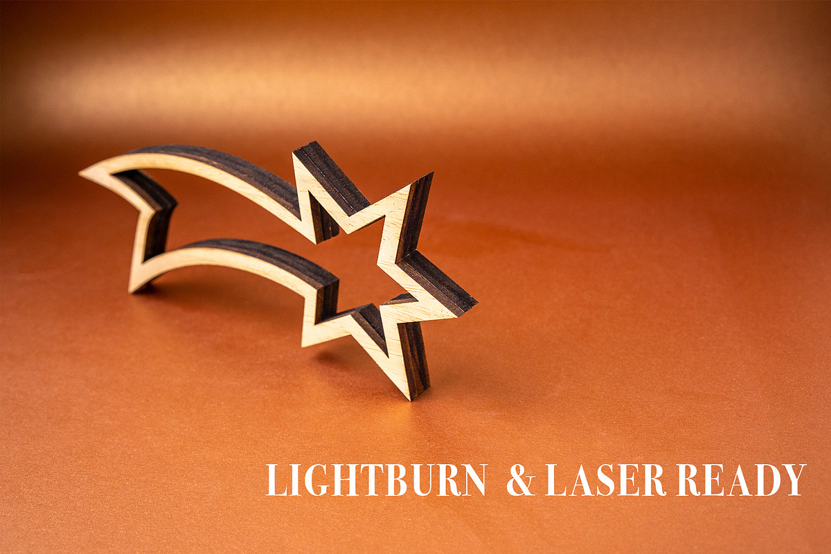 ChristmasStar VectorFile 4 Laser Cut, an Object Graphic by MaramadeLaser (Photo 4 of 5)