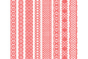 Coral Lace Borders Clipart & Vectors, an Illustration by Amanda Ilkov (Thumbnail 3 of 5)