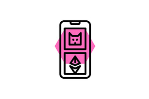 Game assets store color line icon