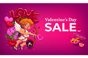 Cherub cupid angel on valentines day, an Illustration by Vector Tradition (Thumbnail 2 of 3)