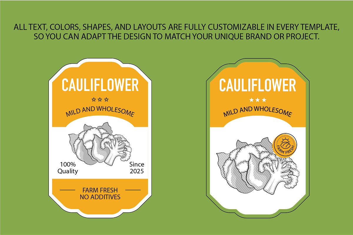 Vegetable Designs. Retro Templates, a Food Illustration by Lettering_Logo (Photo 10 of 15)