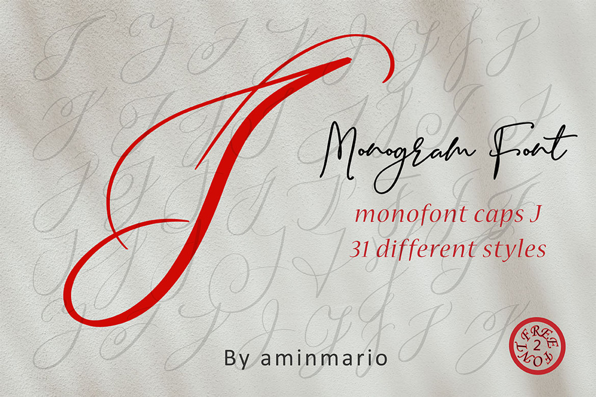 MONOGRAM J | Monofont caps J preview 7