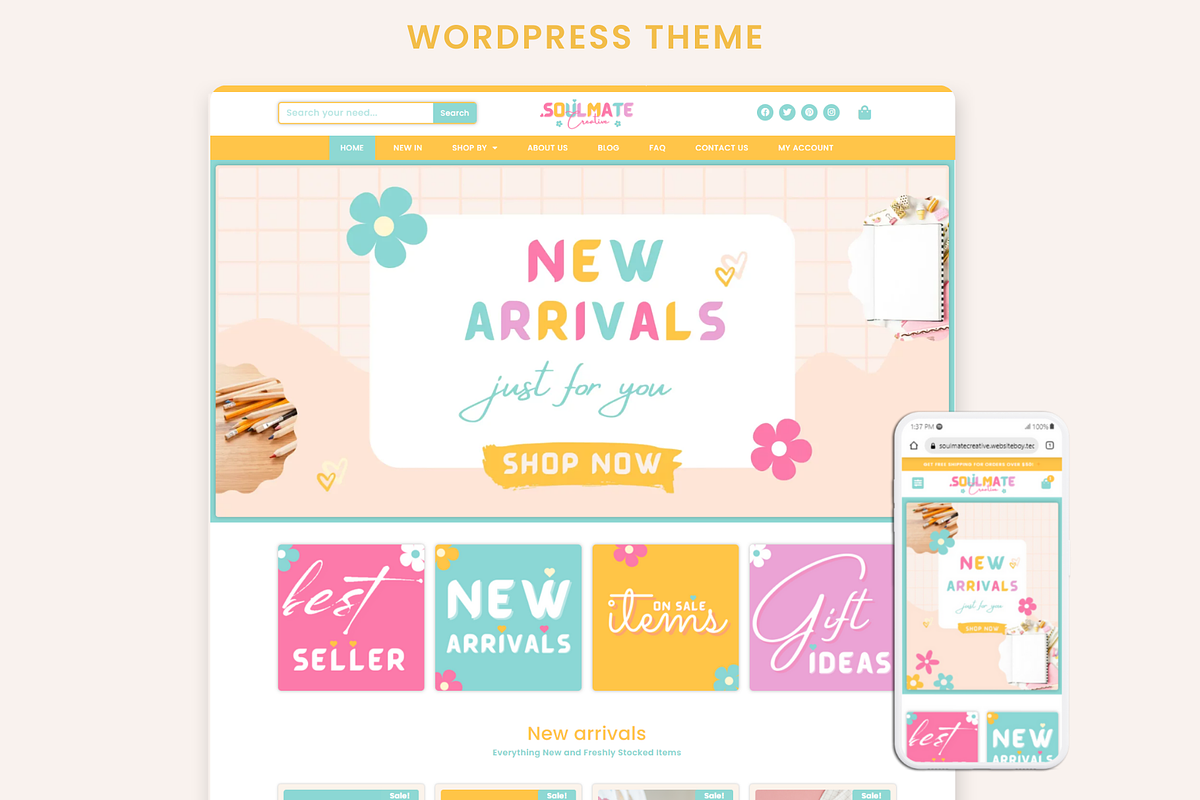 Soulmate Wordpress Elementor Theme, a WordPress Template by Websiteboy (Photo 1 of 9)