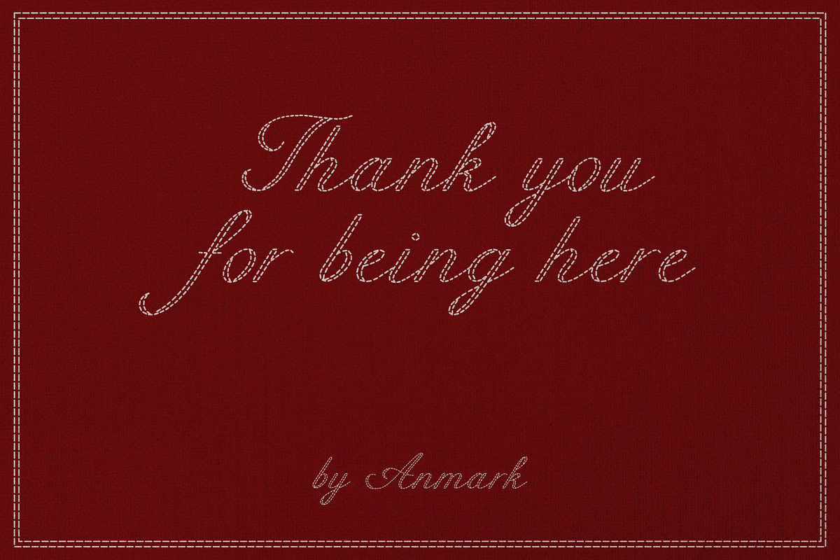 Refined Stitch Vintage Script Font, a Script Font by AnMark (Photo 14 of 14)