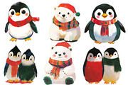 Cute Christmas Characters Clipart, an Illustration by Designworld (Thumbnail 3 of 5)