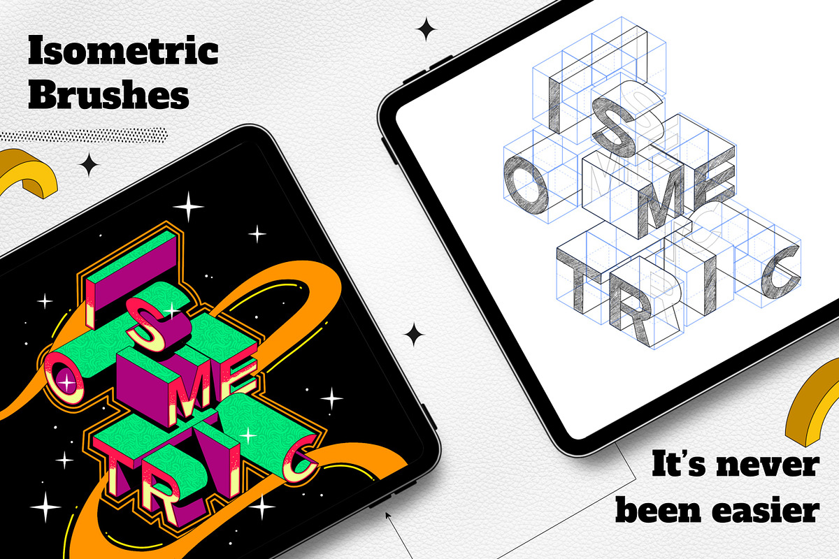 Volumes Brush Set for Procreate, a Brush Add-On by Ana Moreno | Letteringiam (Photo 2 of 7)