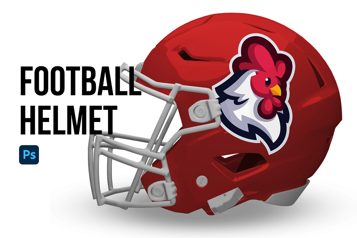 Football Helmet Mockup, an Object Graphic by Loudoun Design Co. (Photo 1 of 6)