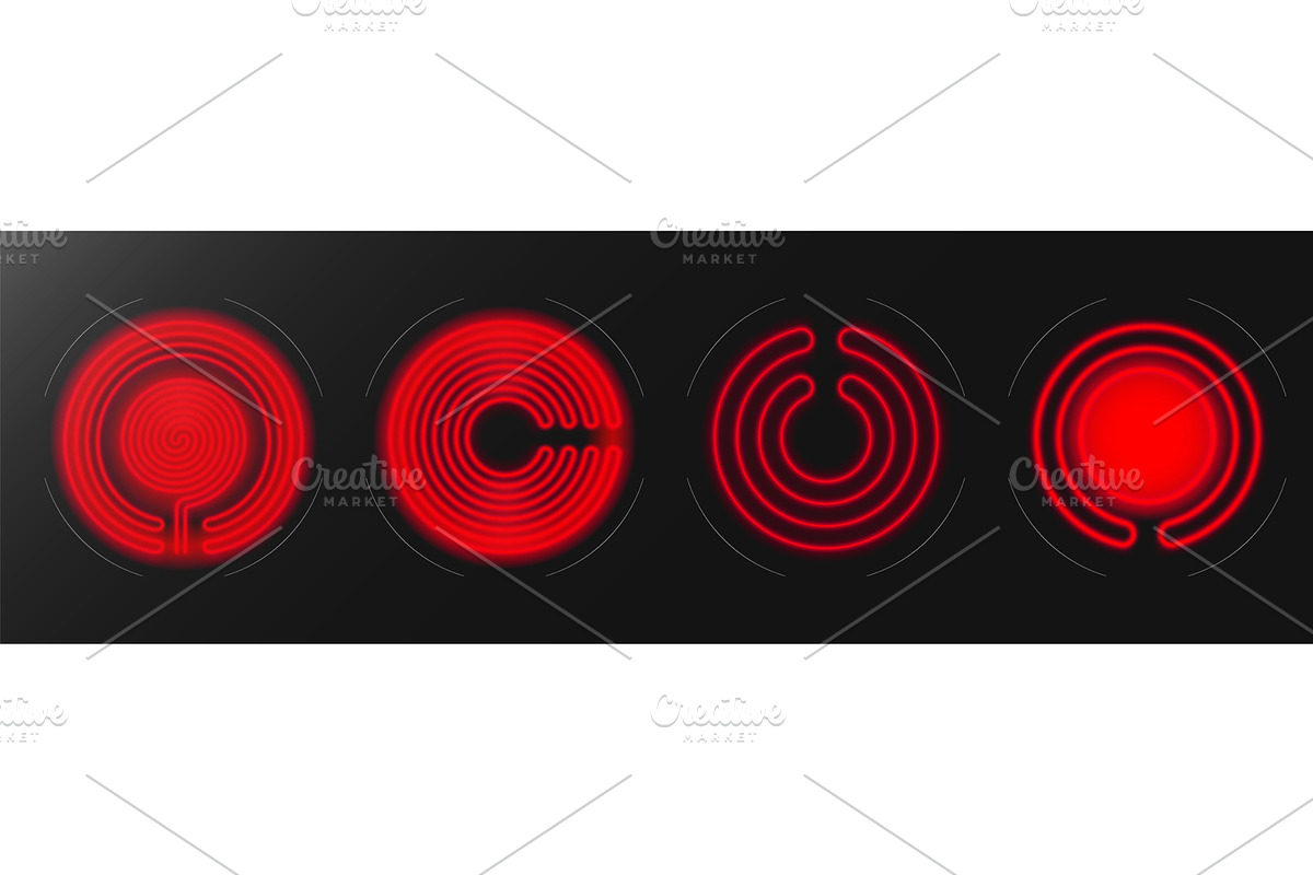 Electric, inductive stove top, an Object Illustration by art PVP - market