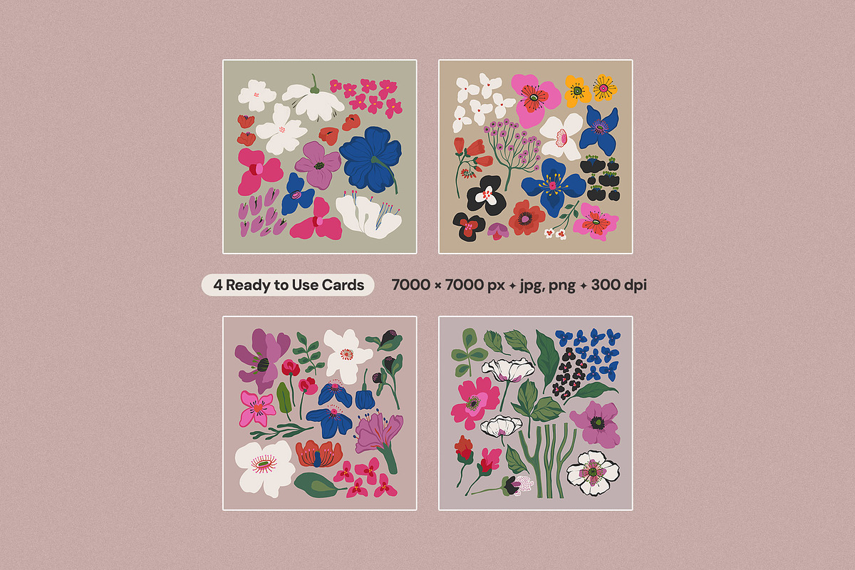 Flower Market Botanical Graphics, a Decorative Illustration by likorbut (Photo 8 of 9)