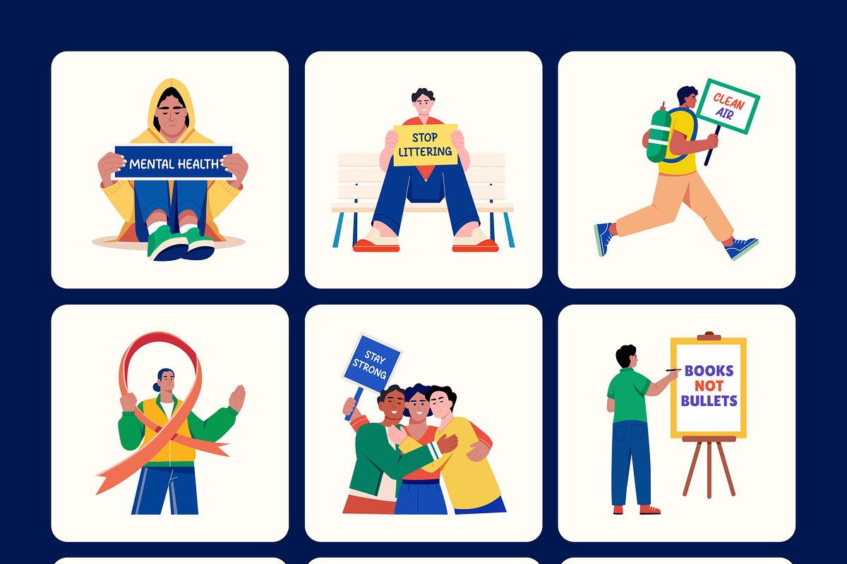 Awareness Illustration Art Set, an Education Illustration by Creative Stall (Photo 8 of 9)