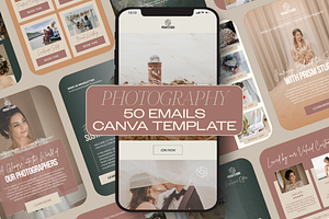 50 Photography Emails Canva Template