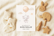 Cute watercolor animals with balloon, an Animal Illustration by ElenaPlatovaArt (Thumbnail 4 of 11)