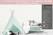 Kids Room Wall/Frame Mock Up 23, a Print Template by Whimsicality (Thumbnail 7 of 7)