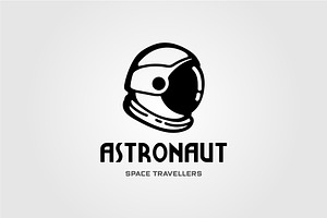 Astronaut Helmet Space Travel Logo