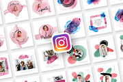 30 Watercolor Social Media Bundle, a Social Media Template by Filip Studio (Thumbnail 1 of 7)