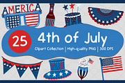 4th of July Clipart Set, an Object Graphic by Drafts n Doodles (Thumbnail 1 of 3)