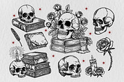 Skull Reader Illustration Bundle, an Illustration by Tekuni (Thumbnail 3 of 13)