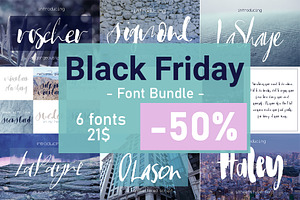 6 fonts for 21$ - Black Friday - 50%