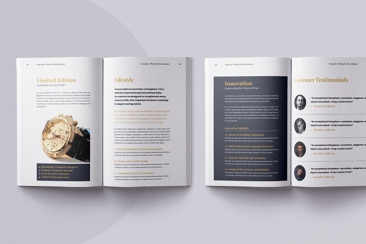 Luxury Watch Brochure | Canva, a Brochure Template by ArtisticLand (Photo 8 of 11)